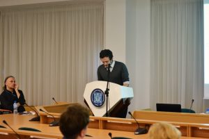 ExRe(y) Conference speaker during his presentation