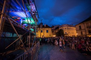 Theatrical performance with the audience